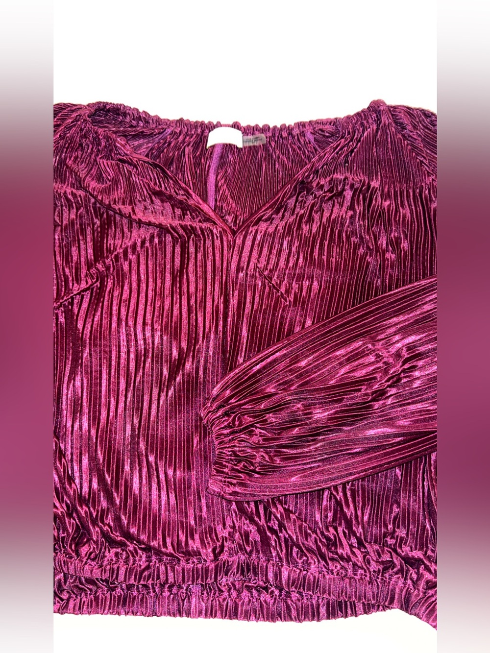 Like New Ramy Brook Lenon Pleated Balloon Sleeve Top Size Small - Picture 10 of 10